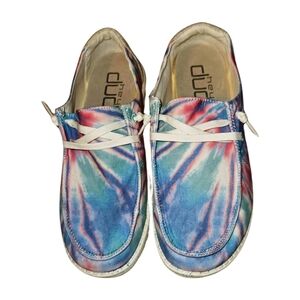 Hey Dude Women's Wendy Casual Shoe - Rose Candy Tie Dye - Size 9